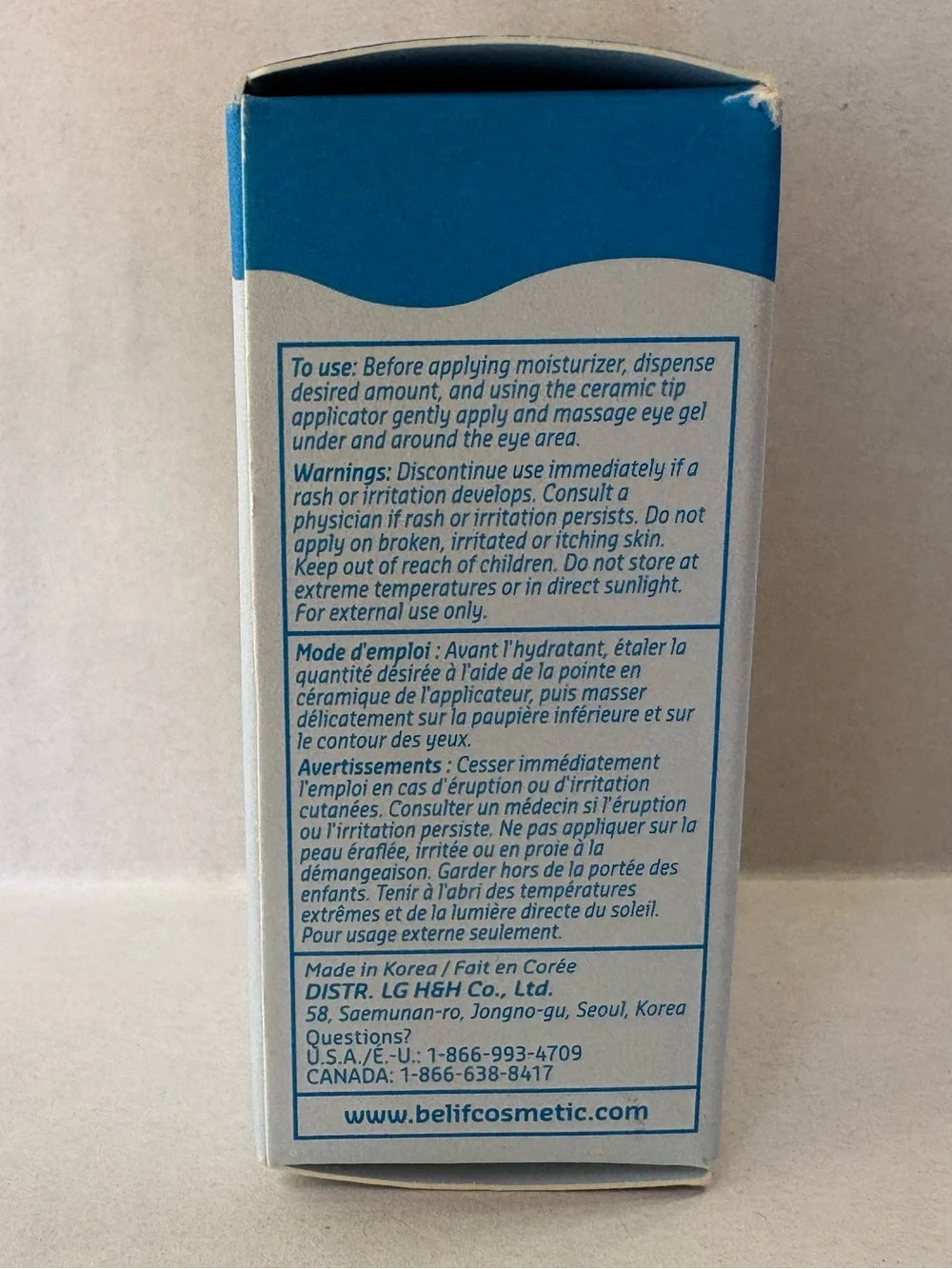 belif Moisturizing Eye Bomb with Peptide and Ceramide